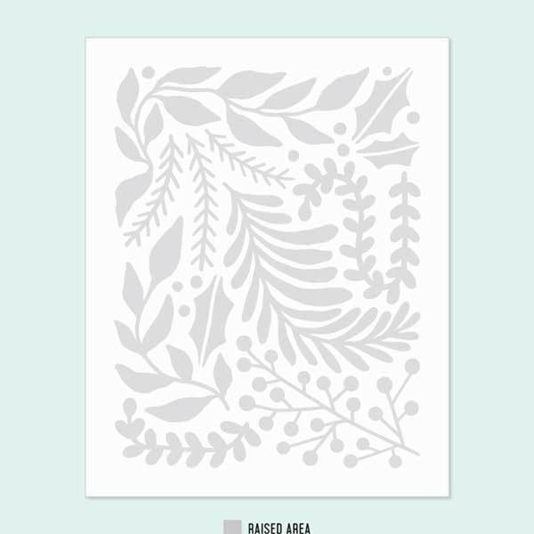 Concord &amp; 9th Holiday Sprigs Embossing Folder