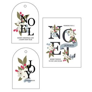 Honey Bee Stamps Floral Noel - 6x6" Coordinating Stencil (Set of 6) class=