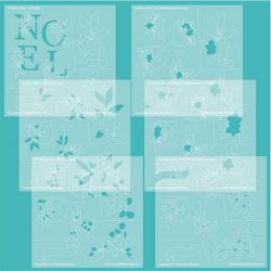 Honey Bee Stamps Floral Noel – 6×6″ Coordinating Stencil (Set of 6)