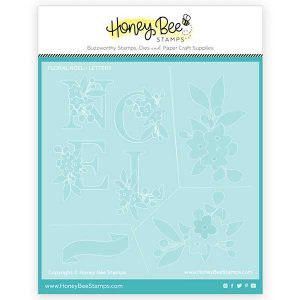 Honey Bee Stamps Floral Noel – 6×6″ Coordinating Stencil (Set of 6)