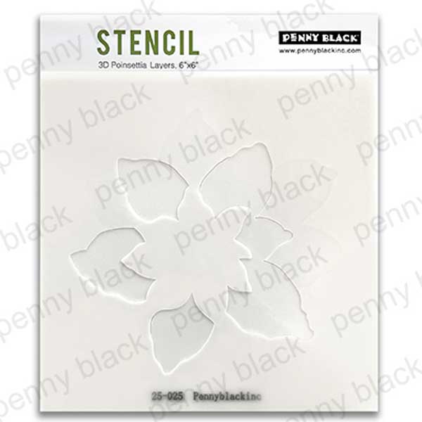 Penny Black Stencil - 3D Poinsettia Layers