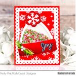 Pretty Pink Posh Cascading Snowflakes Stencil