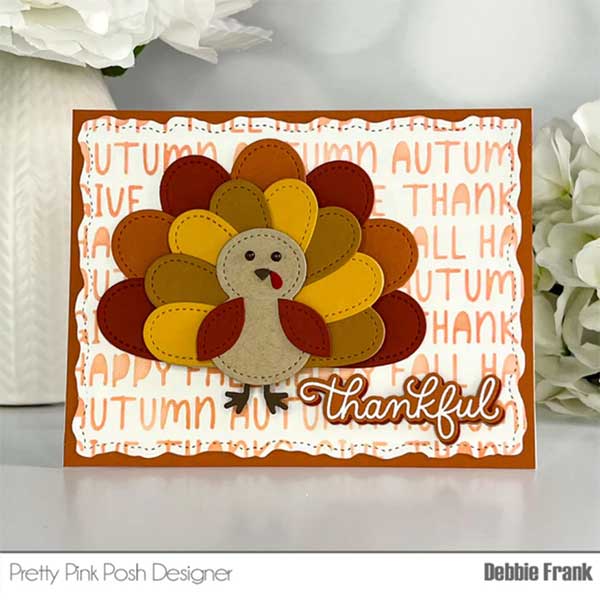 Pretty Pink Posh Fall Words Stencil