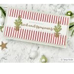 Alexandra Renke Design Paper: Small Stripes with Red Dots