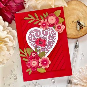 Papertrey Ink Elegant Heart Die class=