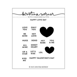 Concord & 9th – Kristina Werner Happy Love Day Stamp Set