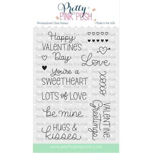 Pretty Pink Posh Valentine Greetings Stamp