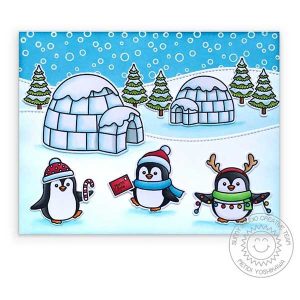 Sunny Studios Stamp Penguin Pals Dies class=