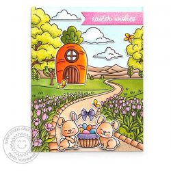 Sunny Studio Stamps Tulip Path Background Stamp