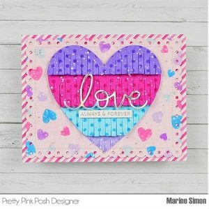 Pretty Pink Posh Love Script Die class=