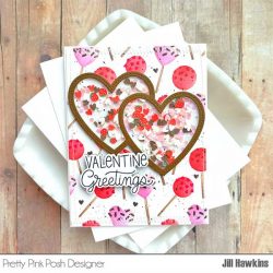 Pretty Pink Posh Double Heart Shaker Dies