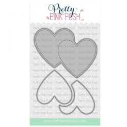 Pretty Pink Posh Double Heart Shaker Dies