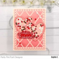 Pretty Pink Posh Double Heart Shaker Dies