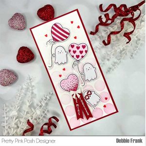 Pretty Pink Posh Heart Balloons Stamp Set class=