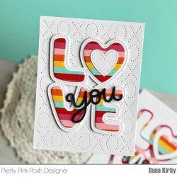 Pretty Pink Posh Love Word Shaker Dies