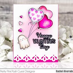 Pretty Pink Posh Valentine Greetings Stamp