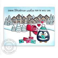 Sunny Studio Stamps Roly Poly Penguins Stamp