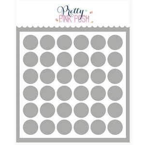 Pretty Pink Posh Circle Grid Stencil