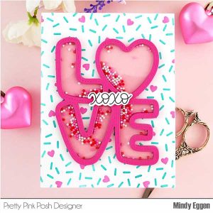 Pretty Pink Posh Layered Heart Sprinkles Stencils class=