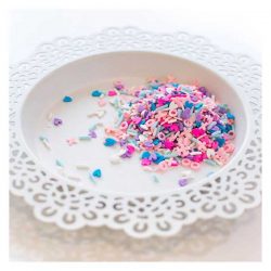 Pretty Pink Posh Hugs & Kisses Clay Confetti