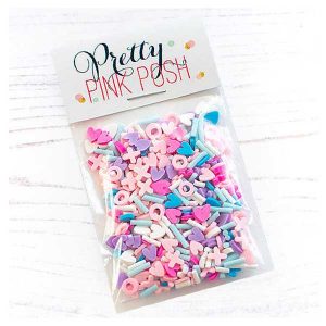 Pretty Pink Posh Hugs & Kisses Clay Confetti