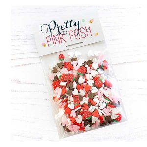 Pretty Pink Posh Strawberry Valentine Clay Confetti