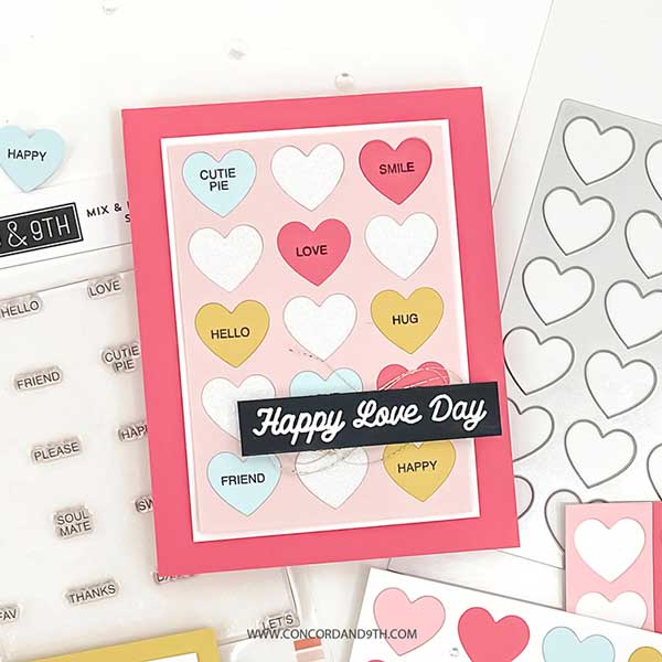 Concord &amp; 9th Mix &amp; Match Hearts Stamp Set