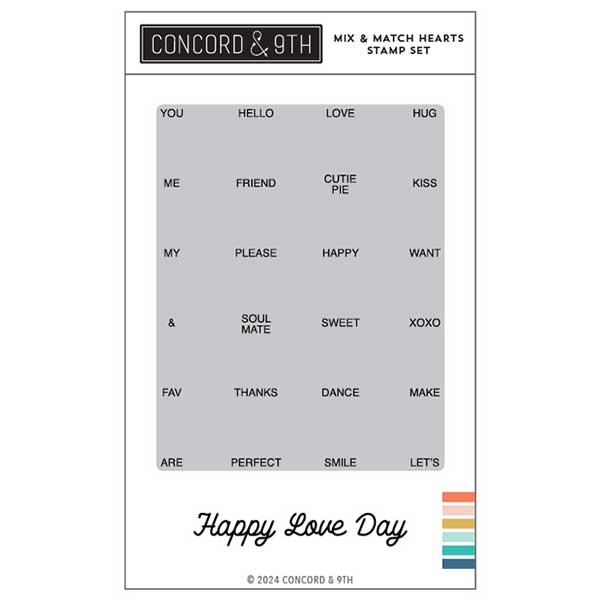 Concord &amp; 9th Mix &amp; Match Hearts Stamp Set