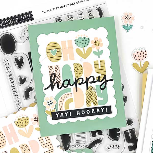 Concord &amp; 9th Triple-Step Happy Day Stamp Set