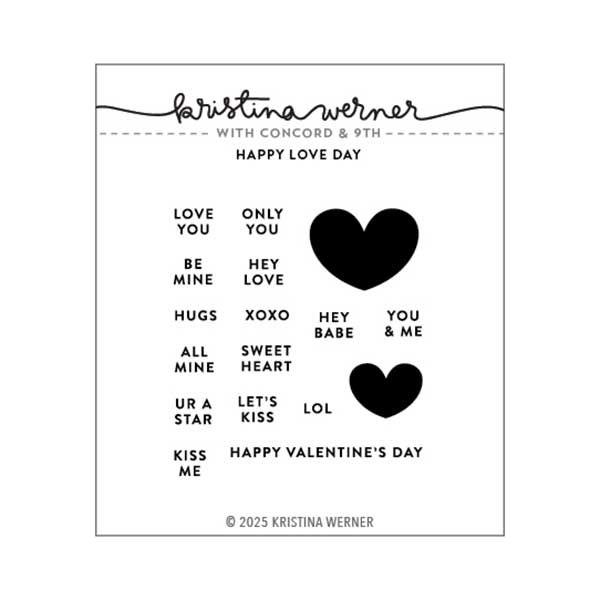 Concord &amp; 9th - Kristina Werner Happy Love Day Stamp Set