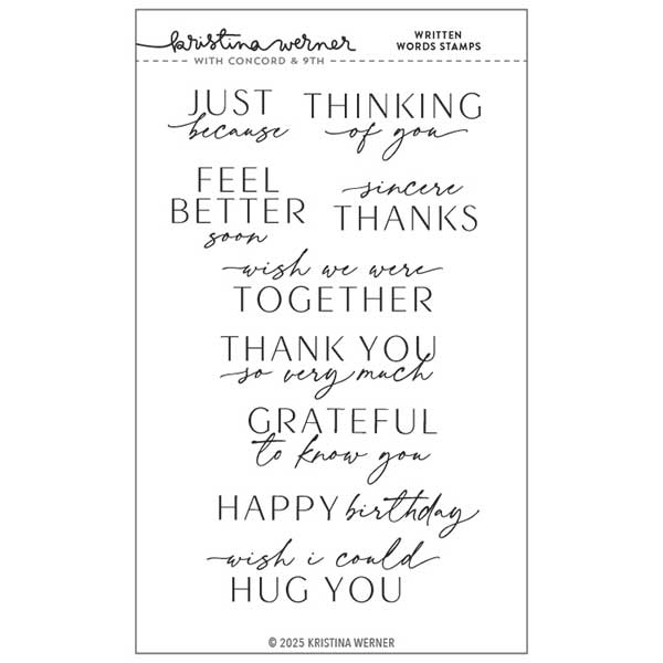 Concord &amp; 9th - Kristina Werner Written Words Stamp Set