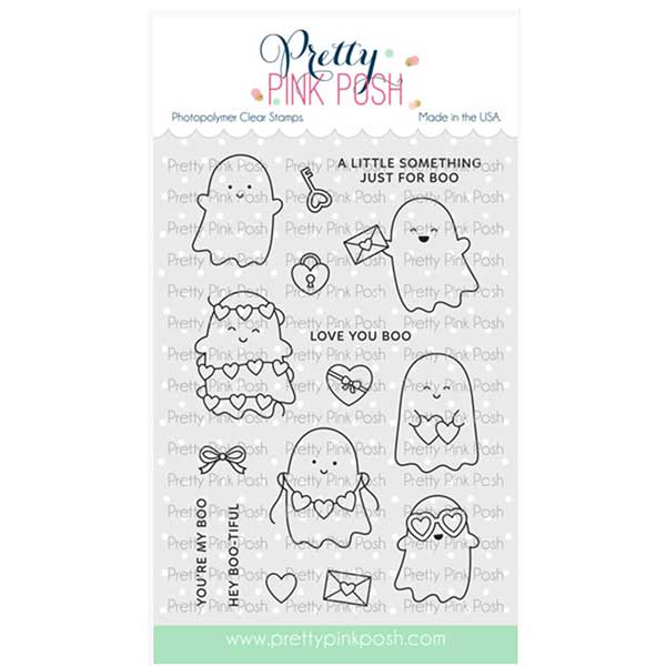 Pretty Pink Posh Valentine Ghost Friends Stamp