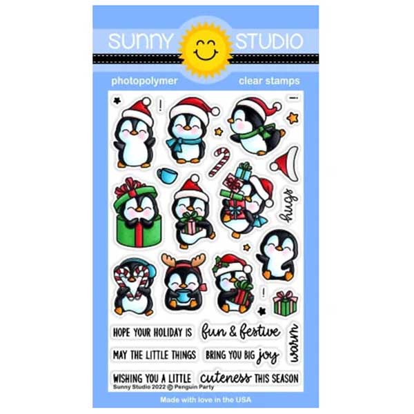 Sunny Studio Stamps Penguin Party Stamp