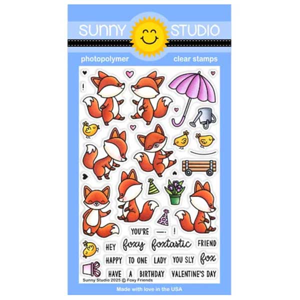 Sunny Studio Stamps Foxy Friends Stamp