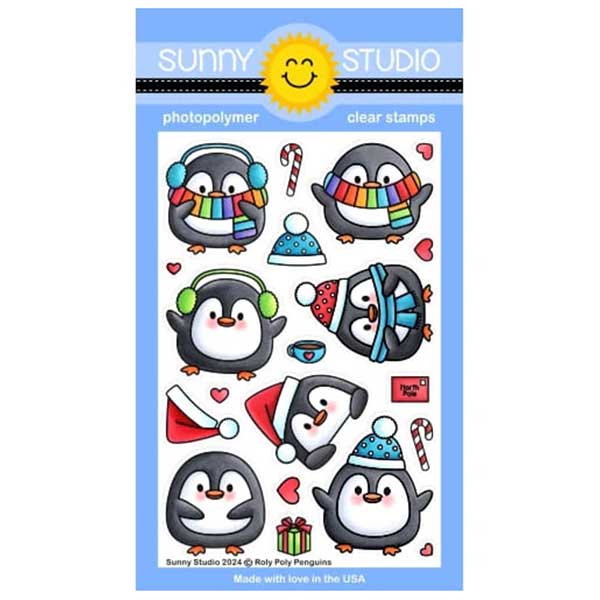 Sunny Studio Stamps Roly Poly Penguins Stamp