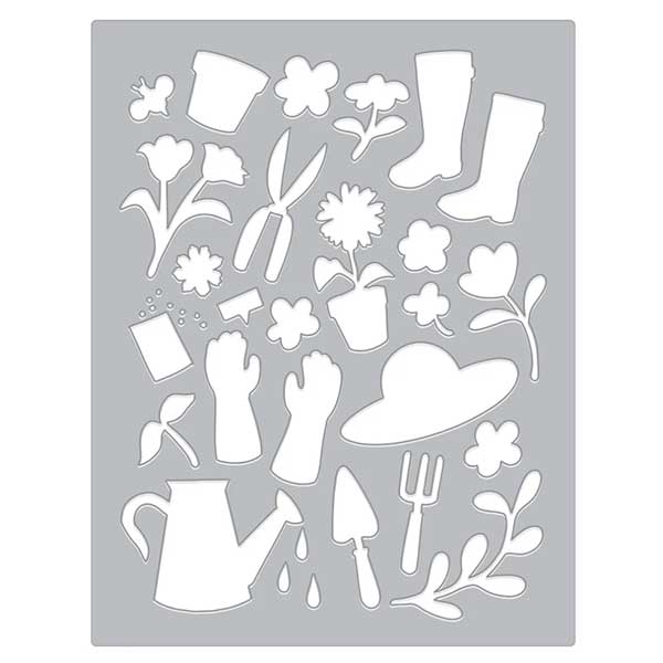 Hero Arts Gardening Tools &amp; Flowers Cover Plate Die