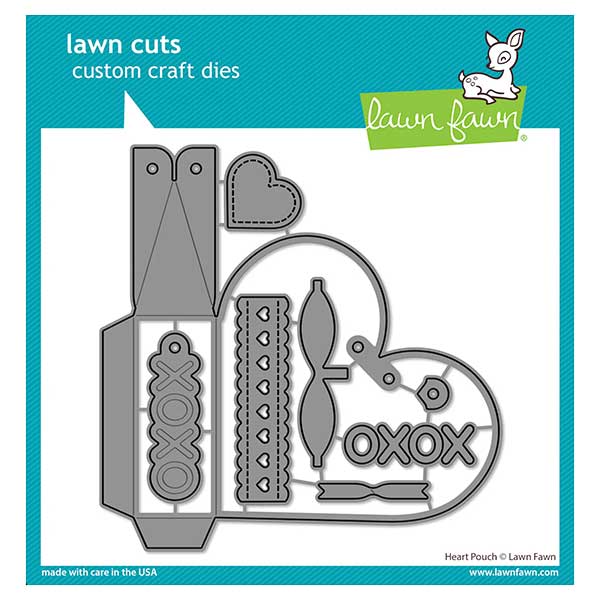 Lawn Fawn Heart Pouch Lawn Cuts