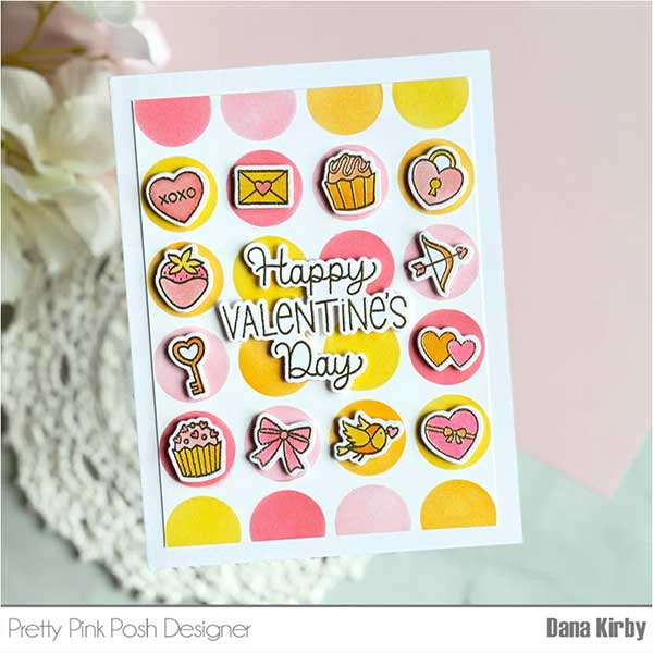 Pretty Pink Posh Valentine Icons Stamp