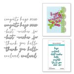 Spellbinders Vivid Script Sentiments Etched Dies