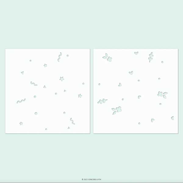 Concord &amp; 9th Bursting Background Turnabout Stencil Pack