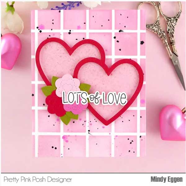 Pretty Pink Posh Square Grid Stencil