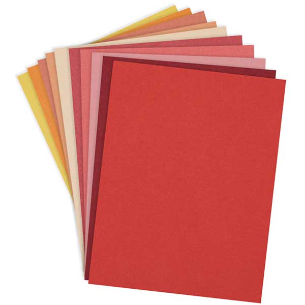 Spellbinders Warm Assortment ColorWheel Cardstock 8.5&quot; x 11&quot; - 20 Sheets