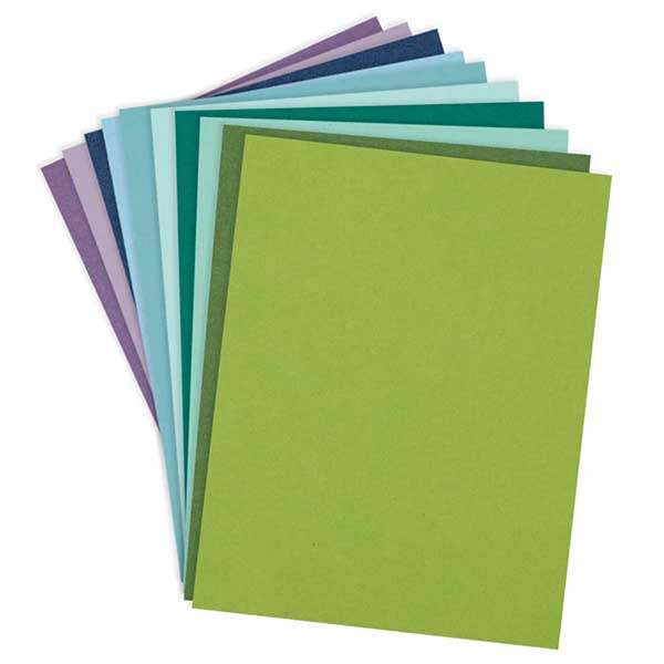 Spellbinders Cool Assortment ColorWheel Cardstock 8.5&quot; x 11&quot; - 20 Sheets