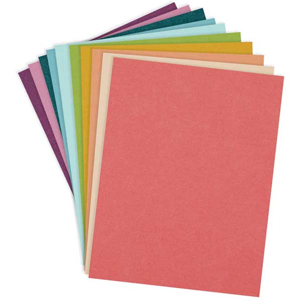 Spellbinders Rainbow Hues Assortment ColorWheel Cardstock 8.5&quot; x 11&quot; - 20 Sheets