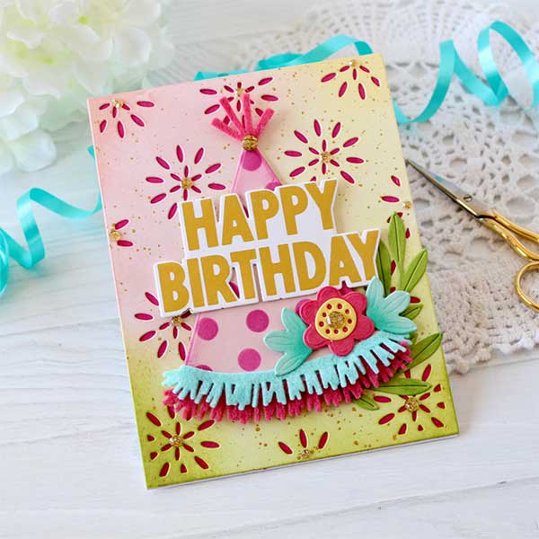 Papertrey Ink Happy Birthday Hot Foil Plate and Coordinating Die