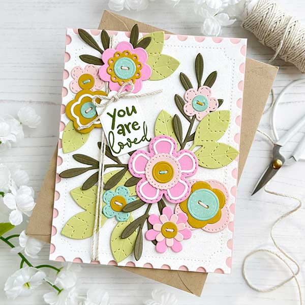 Papertrey Ink Into the Blooms: Cute as a Button Dies