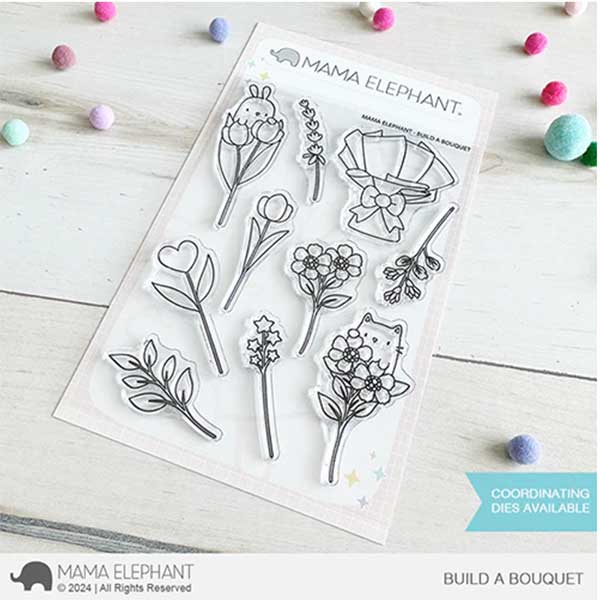 Mama Elephant Build A Bouquet Stamp Set