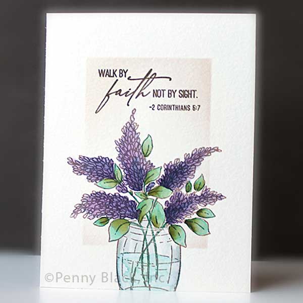 Penny Black Good Wish Bouquet Stamp Set