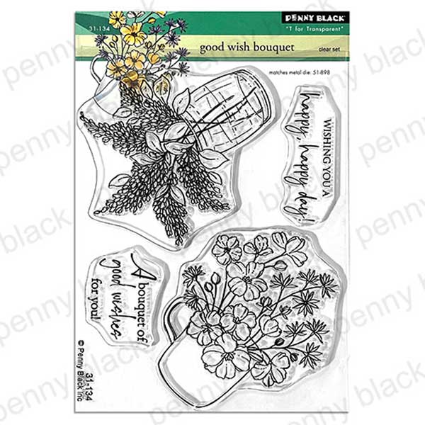 Penny Black Good Wish Bouquet Stamp Set