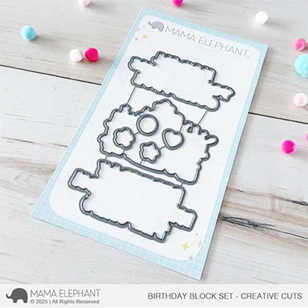 Mama Elephant Birthday Block Creative Cuts